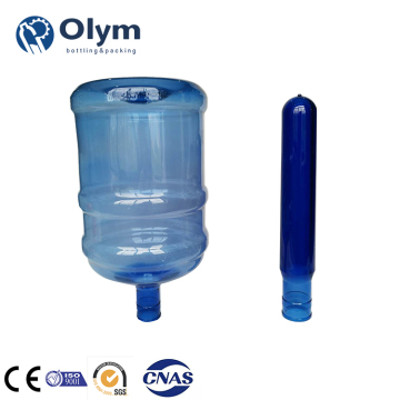 Rápidamente envía plástico Blue China Botella de agua Preformas 20 litros Pet 55 Cuello 5 galones Agua de cañón Preformas