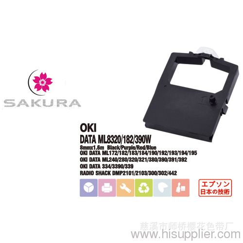 Black Ribbon For Oki Ml380/390+/391+/390t/391t+/390t/n+391t/n Sku 52104001 