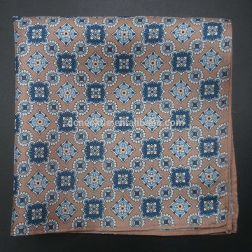 best silk hand made custom print pocket square in shengzou