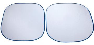 Silver coat fabric two square front car sunshades