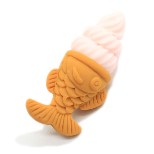 Nouveau poisson Design 3D résine été maison de poupée embellissements alimentaires pour bijoux collier Bracelet porte-clés porte-clés accessoires bricolage