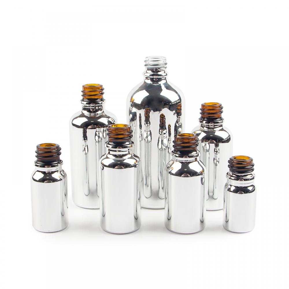 30ml Silver Glass Bottle