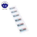 Logo personnalisé PVC Étiquette rectangle Sticker imperméable