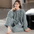 women's plush thick thermal pajamas