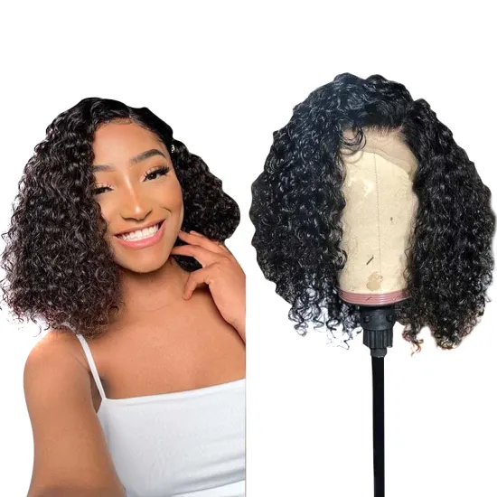 Bob Short Curly Lace Front Human Hair Wigs For Black Women With Baby Hair Glueless Pre Plucked Brazilian Remy Short Bob Wig