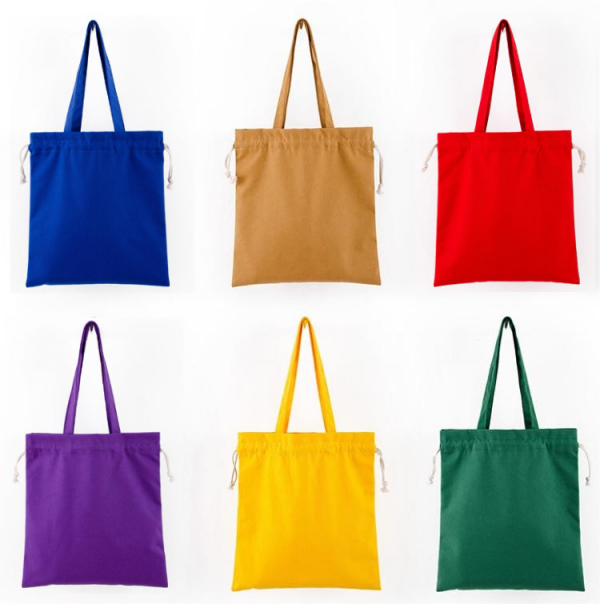 Custom Logo Printed Drawstring Cotton Bag