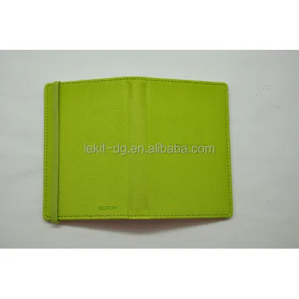 Removable Green PU Leather A6 Notebook Cover - Custom Diary Jacket