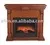 electric fireplace with wood mantel