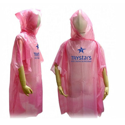 emergency disposable rain poncho with logo