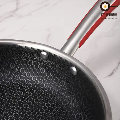 Three-layer steel frying pan