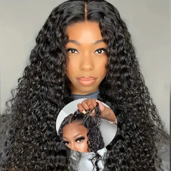Ready To Wear 200% Precut 13x6 HD Frontal Curly Lace Front Glueless Wig