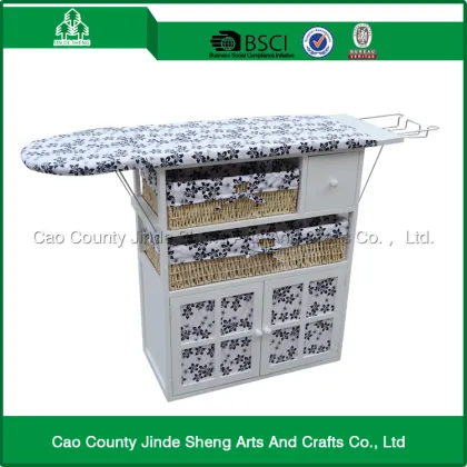 Hot sell home furniture beautiful wooden desktop ironing board / folding ironing board cabinet
