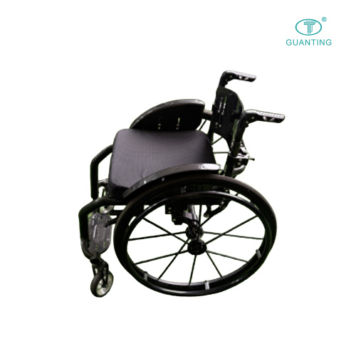 Silla de ruedas deportiva ligera de fibra de carbono
