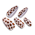 Almond short cat eye leopard print False Nails