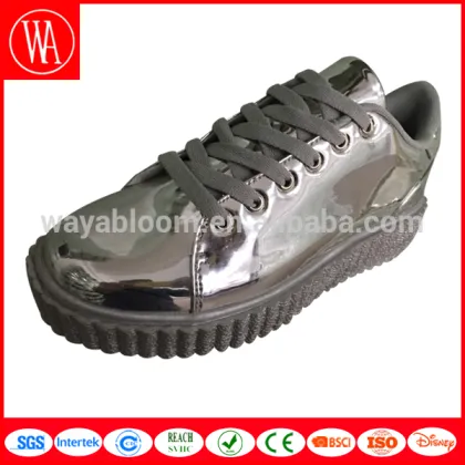 wedge women golden shoes