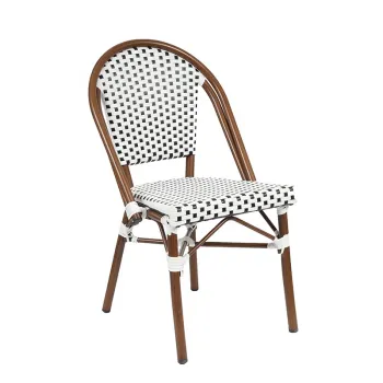 Factory Hot Sale Modern Outdoor Rattan Bistro Chair for Garden Patio Courtyard - Stackable