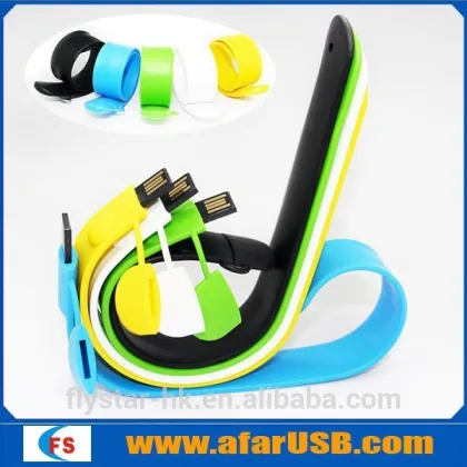Customized Promotional Silicon watch Bracelet USB Wristband USB Drive
