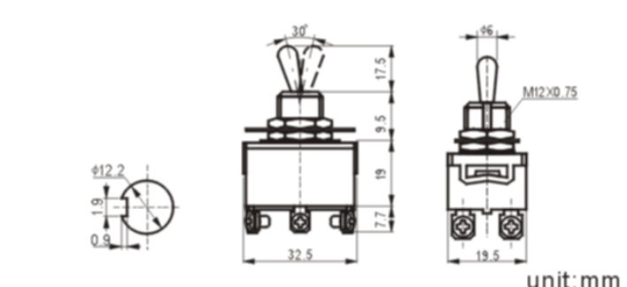 KN3(C)-202A-R-1toggle switch