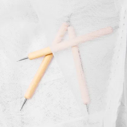 DIY Wooden Nail Art Dotting Pen with Rhinestone Picker for Manicure Tools - Private Label