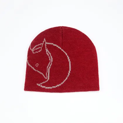 custom red knitted hat