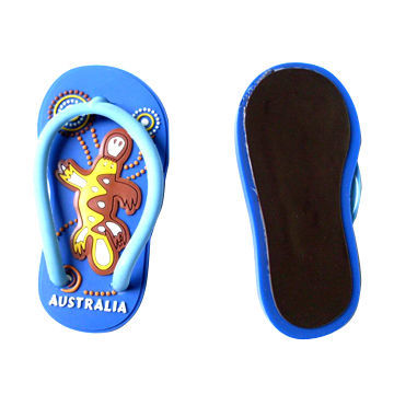 Slipper-shaped Promotional Refrigerator Magnet, Various Sizes and Colors are Available