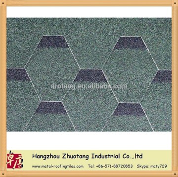 SGS Tested /direct roofing shingle factory/Mosaic Asia green asphalt shingle