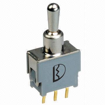 Sub-miniature Toggle Switch, Washable, Measures 9.5x5mm