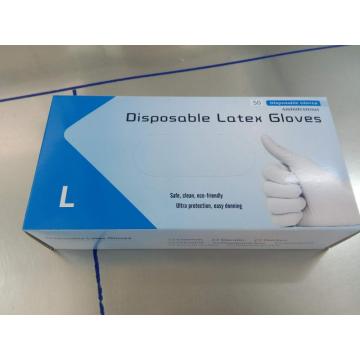 Guantes de examen desechables de látex