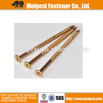 pozi countersunk head nail screw tapping yellow zinc plated carbon steel factory supply China manufacturer price good cheaper