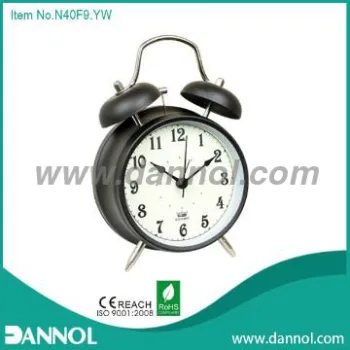2013 New Home Decoration Modern Metal Twin Bell Alarm Clock