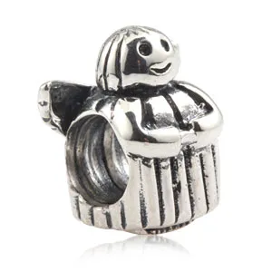 Silver Cheap European Cherub Charm Beads 
