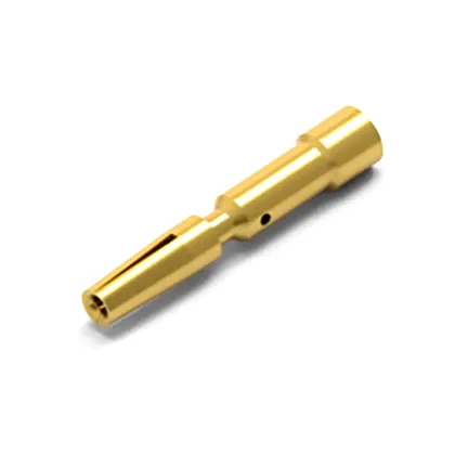 China Custom Electrical Plug Brass Pin Solid Brass Connector Crimp Contacts
