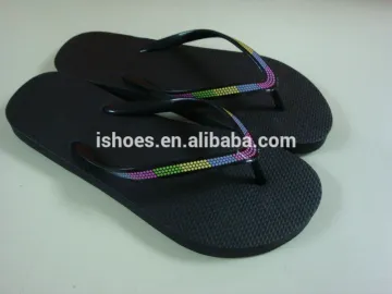 wholesales basic summer rubber PE flipflops with printed pvc