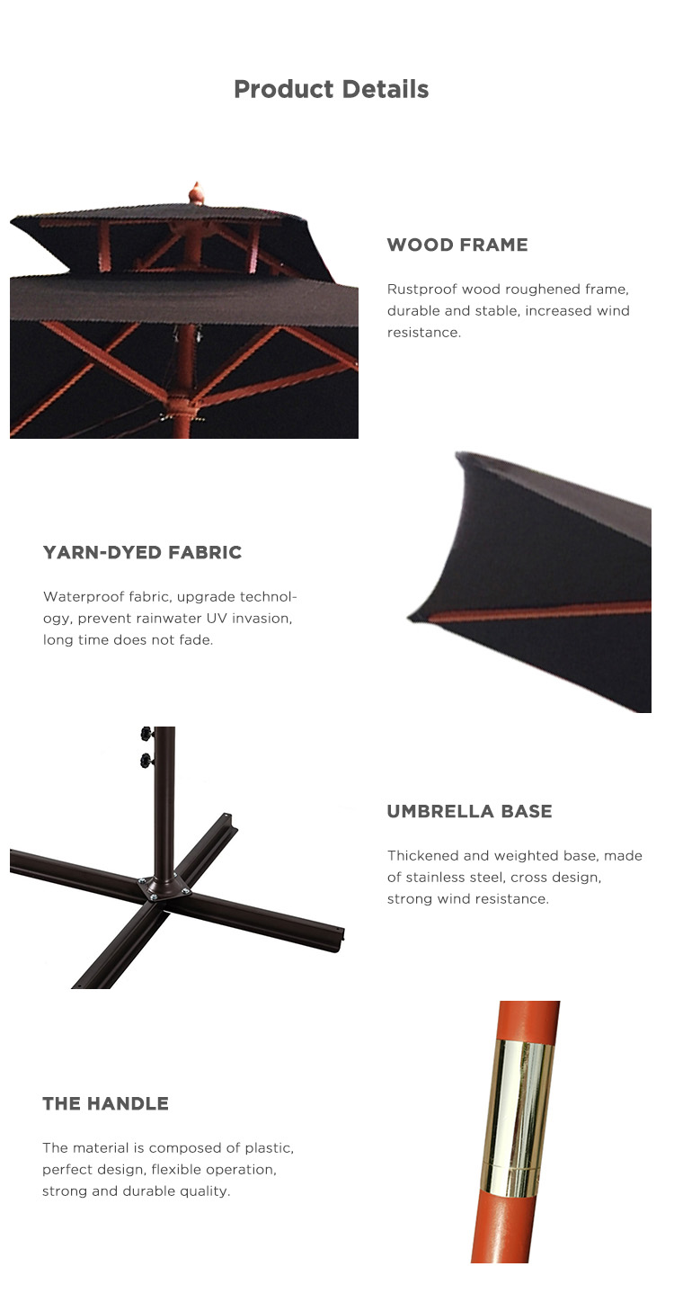 Wooden Umbrellas OU3002-2