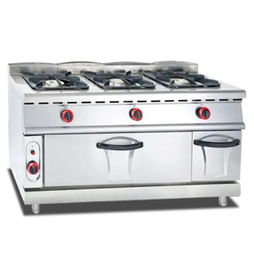 Commercial Electric Hot Plate Cooker with Gas Oven - 6 Hot Plates, 4 Burners | Restaurant Supply China