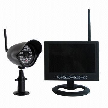 7-inch 4CH Wireless Recording Security System with 1pc Plastic Camera (Touch Button)