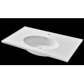 Solid surface one time form cabinet basins