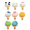 Resin Cartoon Animal Biscuit Lollipop Miniature Dollhouse Food  For Phone Case Hair Clips Slime DIY