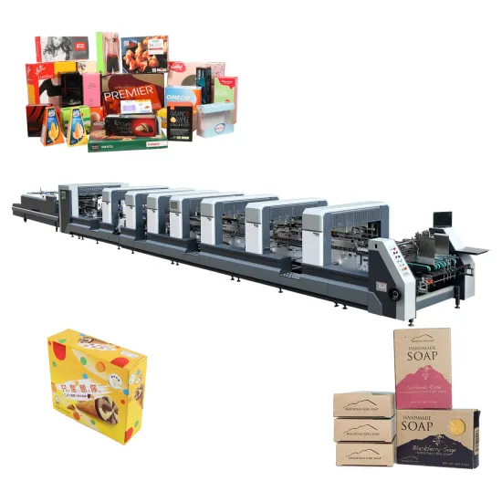 High Speed Cardboard Wine Box Folder Gluing Machine GK-800/1100-XL-S by Gaoke