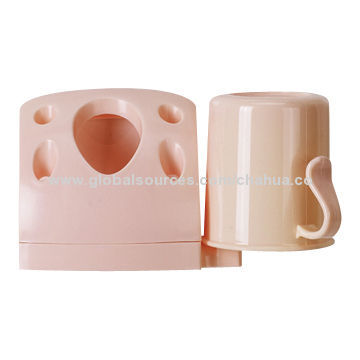 Plastic Toothbrush Rack, 320mL Capacity, Sized 19*10.5*8cm