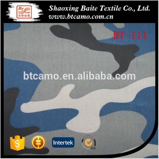 Twill Printed Fabric Ocean Camouflage Fabric