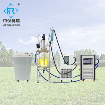 chemical laboratory instrument jacketed glass reactor 100L