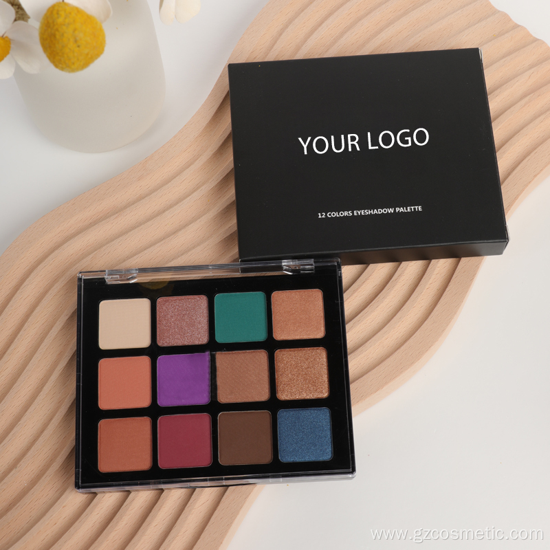 No LOGO 12 Color eyeshadow palettes custom private label maquiagem makeup eyeshadow palette