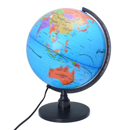 LED Illuminated English Globe for World Geography Learning and Wholesale