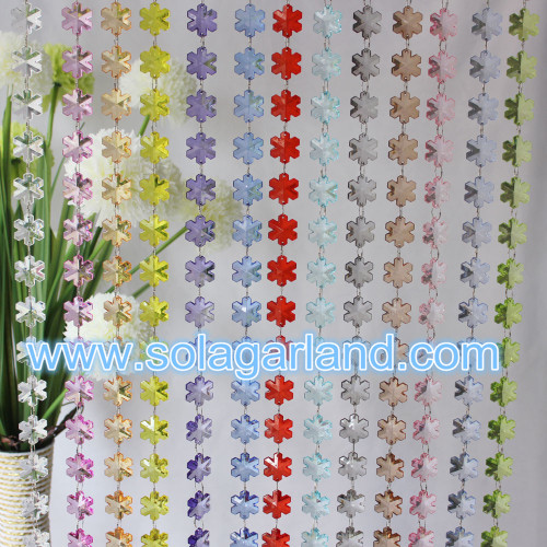 New Product 2016 Acrylic Crystal Snowflake Bead Garland Home Party Decoration