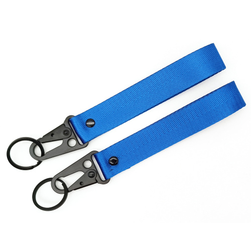 Customized Polyester Eagle Beak Short Wrist Lanyard Keychain