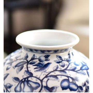 Traditional Chinese blue and white porcelain vases