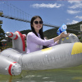 Water inflatable floating bed for parties