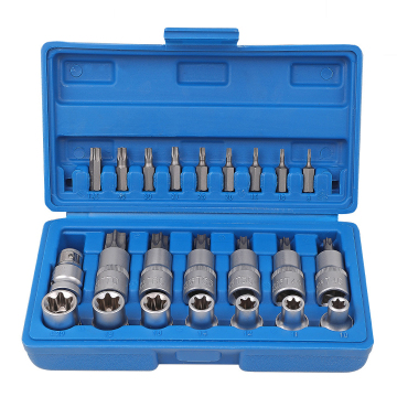 Combined Chrome Vanadium Socket Wrench Set: Screwdriver Head Sleeve Tools Hardware Kit