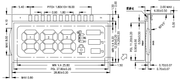 Customized ARKLED 28.8*14.2 TN LCD Integrated Display